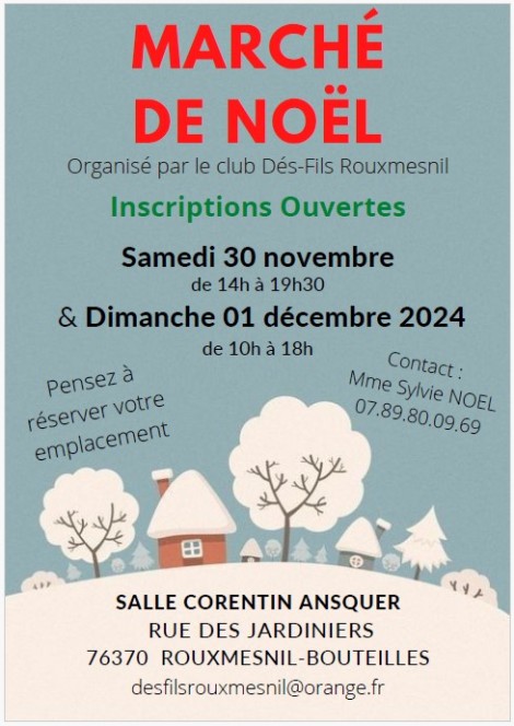 Inscriptions ouvertes: Marché de Noël et  Foire aux jouets de Dés-Fils