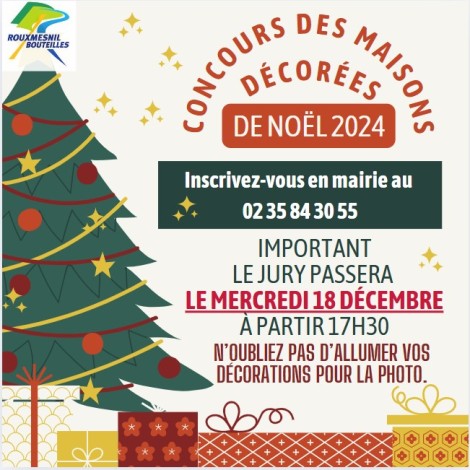 Inscriptions au concours des maisons décorées de noël 2024