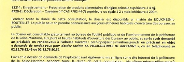 Avis d’information et de consultation du public